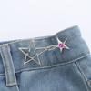 Fashion Star Waist Buckle Adjustable Detachable Pants Clips Waist Tightener For Girls Nail-free Jeans Metal Button Snaps