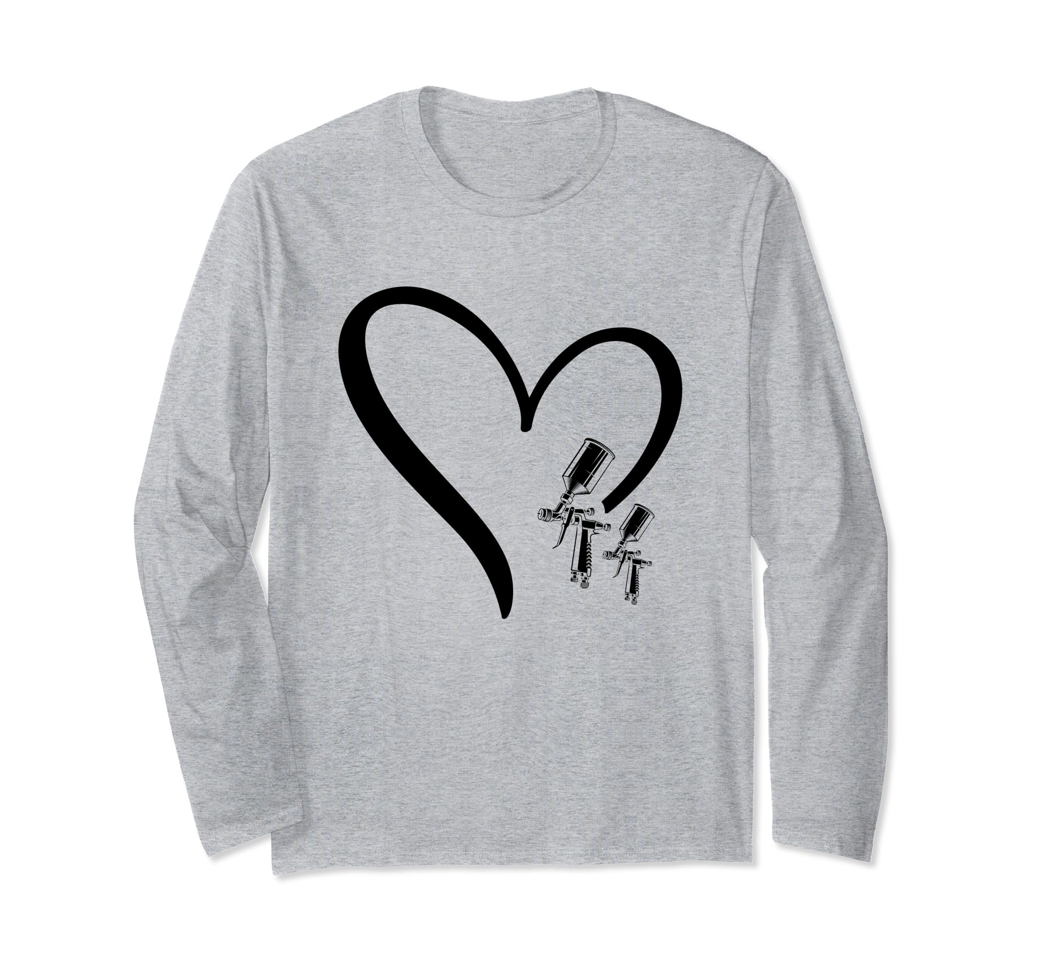

Carpainter Heart Carpainter Paint Gun Long Sleeve T-Shirt серый