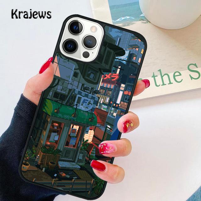 Art Pixel Aesthetic Soft Phone Case For iPhone 17 Air 16 15 14 Ma Plus 11 12 13 Pro Ma Phone Cover coque Fundas