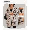 Women S Mid Length Loose Fit Leopard Print Long Sleeve Knit Cardigan Sweater
