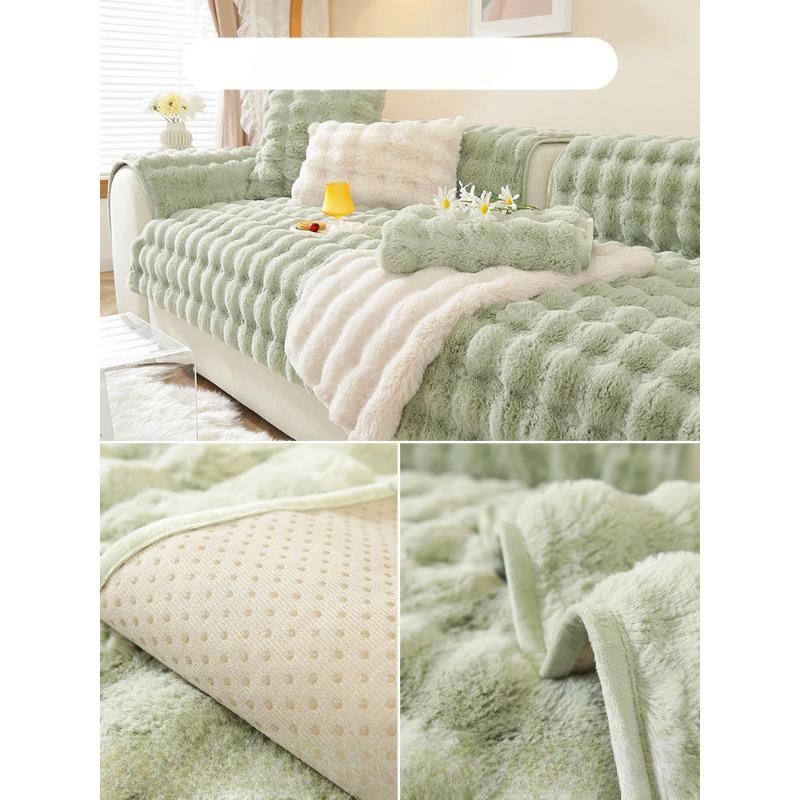 Plyšový polštář na pohovku Králík Protiskluzový zimní potah na pohovku odolný vůči skvrnám Látka vysoce kvalitní potah na pohovku All-Inclusive potah