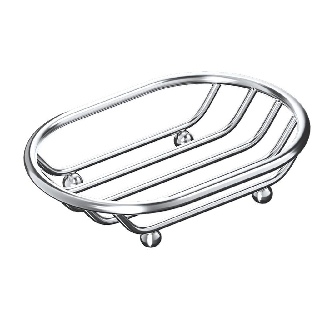 Countertop Storage Rack Corrosion Resistant Bathroom Shelf Soap Dish Stainless Steel Soap Storage Rack For Small Cleaning Tools