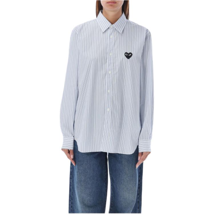 CDG Play Shirt Men's Blue White AX-B020-051-1