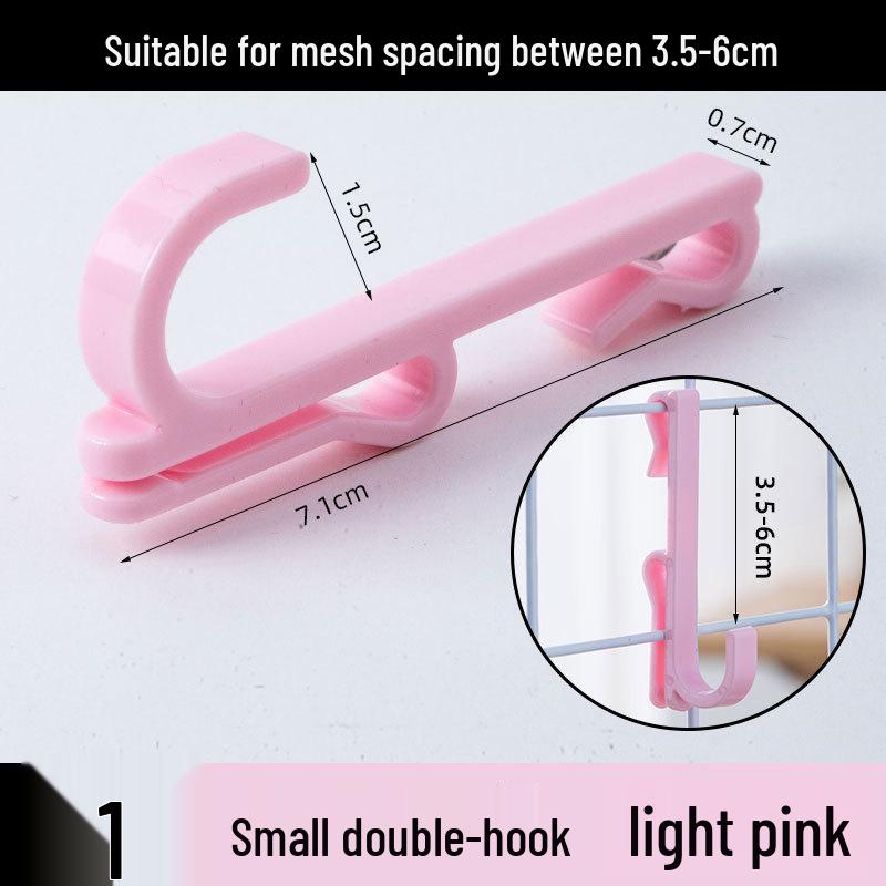 Nail-Free Grid Panel Hook for Wire Mesh Shelves - No-Drill Wall Storage Hooks for Kindergarten Display