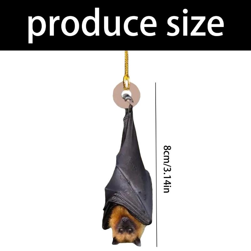Bat Christmas Ornament, Hanging Bat Ornament for Tree, Realistic Strength-Down Bat Decor, Haunting Christmas Tree Hanging Ornament, Horror Bats