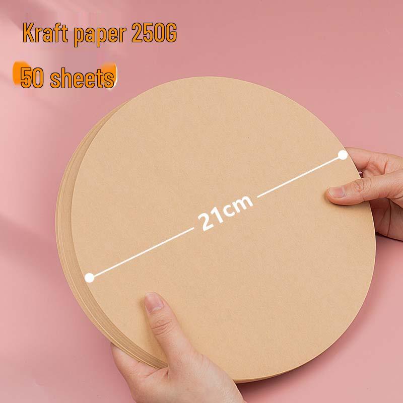 Yuanhao Double-Sided White and Black Cardstock: 21/25/29/36CM Circular Craft Paper for Painting and Handmade Projects.