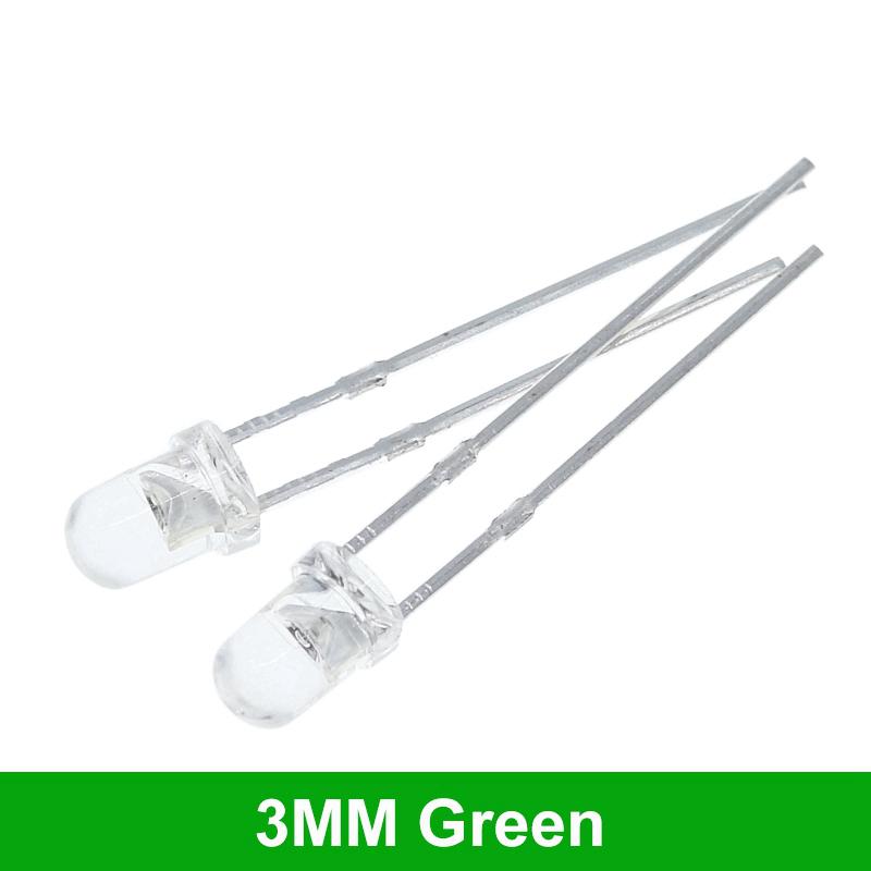 10/20/100PCS LED Transparent Round 3MM 5MM Super Bright Water Clear Green Red White Yellow Blue Light LED Bulbs Emitting Diode