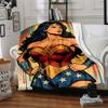 1 st Wonder Woman, superheld Dekbed Polyester Vezel, Comfort voor Alle Seizoenen voor Bank, Bed, Kantoor, Auto, Kamperen Ideale Woondecoratie & Cadeau, Kantoorcomfort