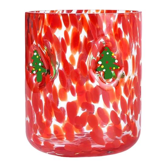 Hand Painted Christmas Juice Glasses 450ml Heat Resistant Coffee Mug Milk Juice Beer Cup Dining Table Decoration Cup