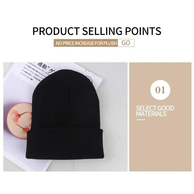 Winter Hats for Unisex New Beanies Knitted Solid Cute Hat Lady Autumn Female Beanie Caps Warmer Bonnet Men Casual Cap Knitted Hat