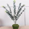 Eucalyptus Stems Decor Artificial Eucalyptus Leaves 3 Branches Real Touch Faux Greenery Plant for