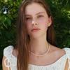 Round Rose Pearl Necklace (2color)
