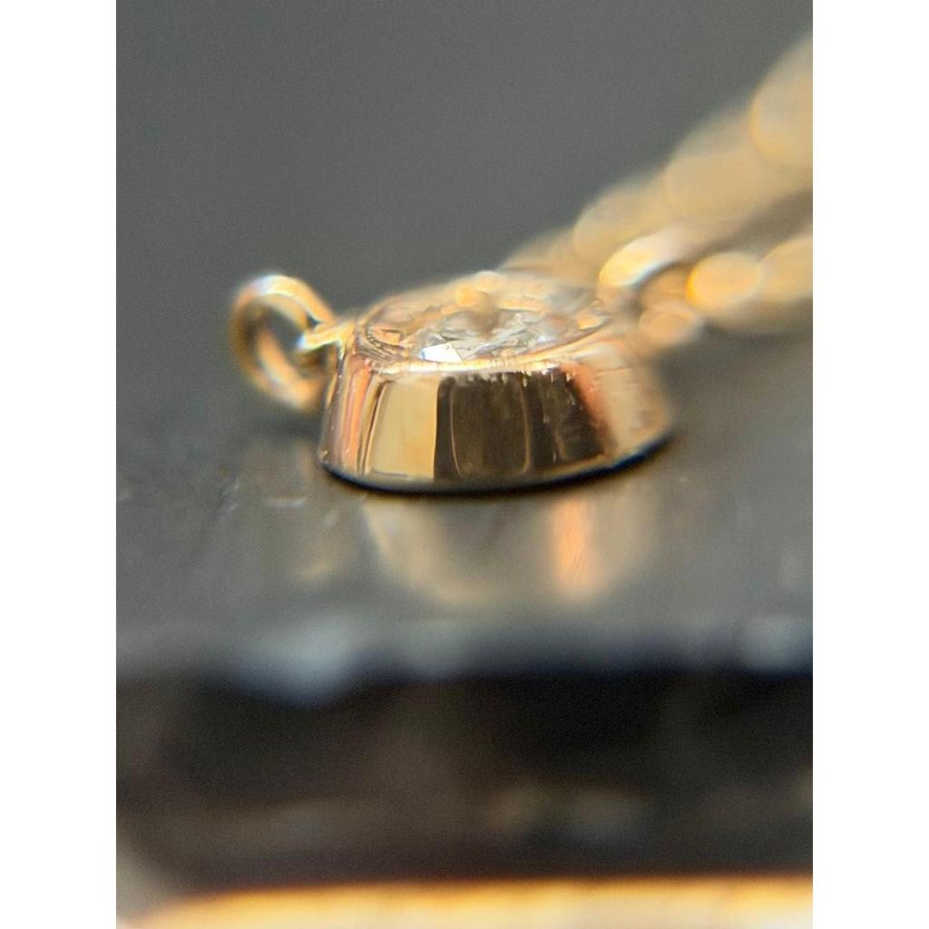 Used K10 1 Natural Diamond 0.02ct Diamond X Nico-chan Reversible Pendant Necklace Star Jewelry Good Condition!