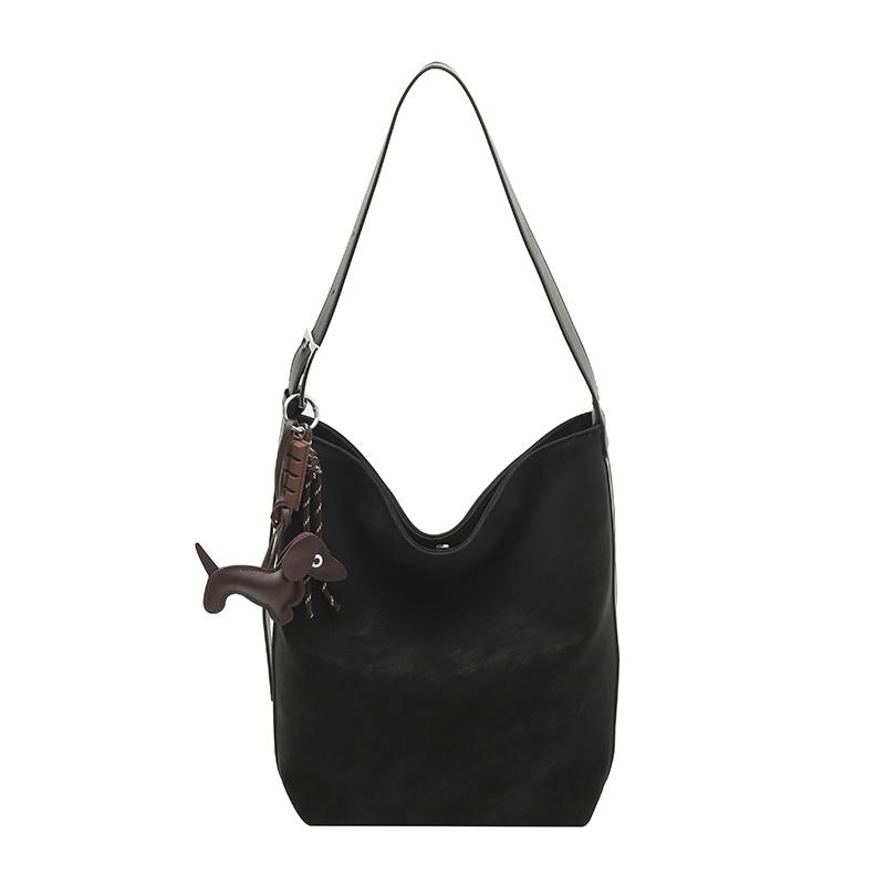 2026 Nuova Borsa Tote Casual Versatile di Alta Qualità Scamosciato Sintetico Monocolore Chiusura a Fibbia Grande Capacità Borse a Spalla Impermeabili Durevoli Borse a Mano