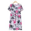 Silk-Blend Short Sleeve Nightgown for Moms, New Summer-Style Lightweight Loose Pajamas.