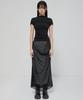 Peulleeoeob Asymmetrical Draped Mock Neck T-Shirt (Fl-126_Black)