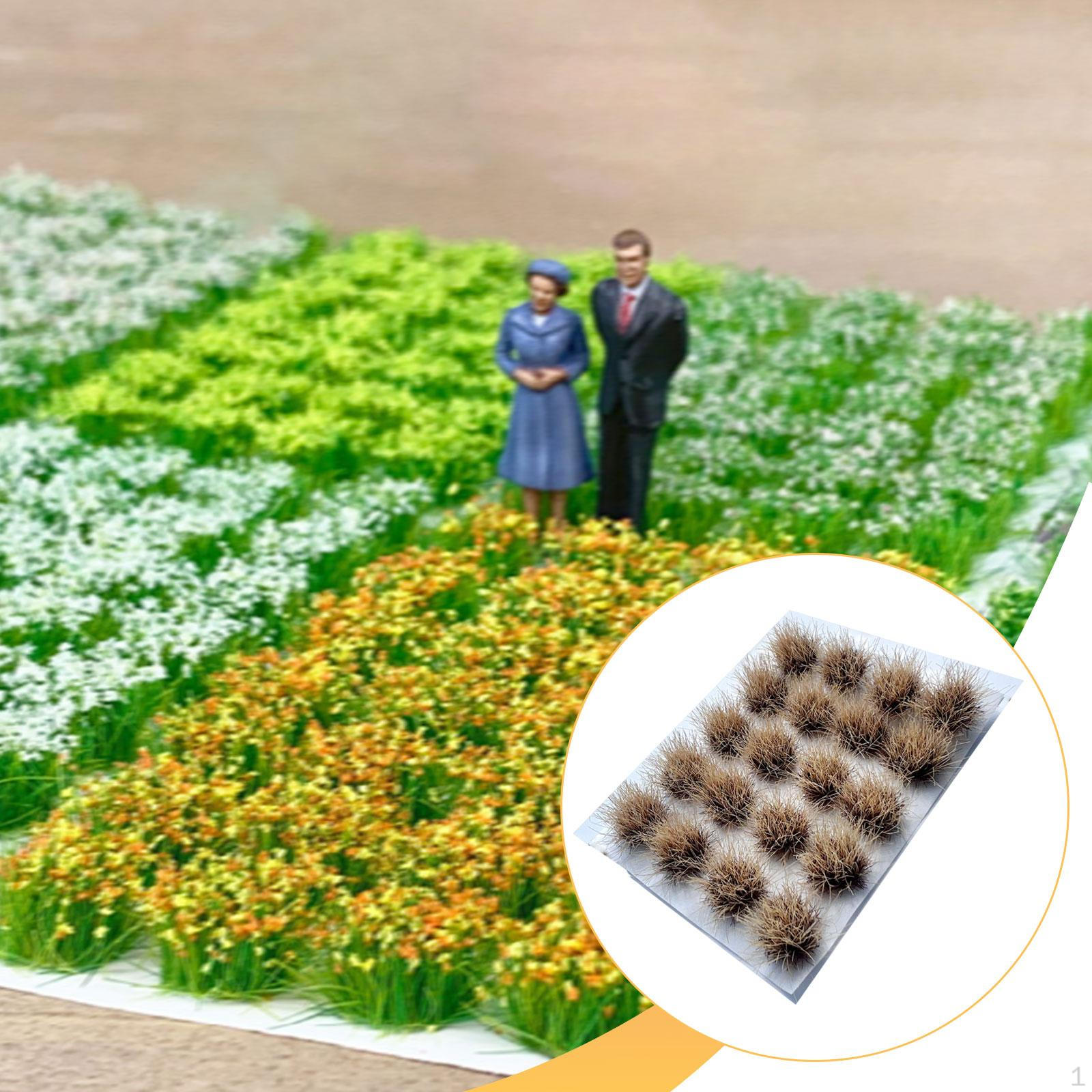 

Artificial Model Grass Tufts Strip,Handcraft Miniature Lowland Shrubs Tuft for темно-коричневого