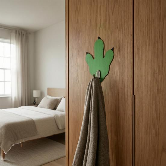 Wood Dinosaur Wall Hook, Retro Dinosaur Claw Shape, Easy Installation Coat Hanger for Kids Bedroom Entrance Hall Nursery