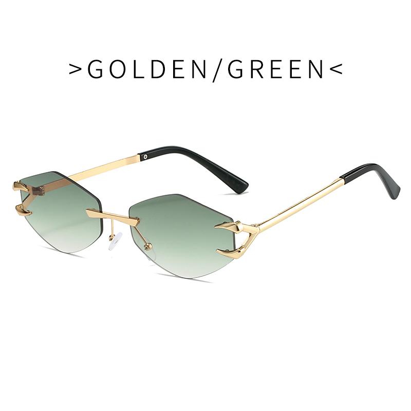 

Retro Polygonal Sunglasses for Women Fashion Rimless Irregular Square Ladies Sun glasses Shades Retro Alloy Eyewear