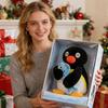 Plüschpinguin 30 cm Weiches Kuscheltier Kissen Niedliche Stofftiere Pinguinpuppe für Komfort Begleiter Jungen Mädchen