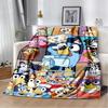 3D Print B-Blueys Family Cartoon Dog Blanket,Soft Throw Blanket for Home Bedroom Bed Sofa Travel Cover Kid Gift