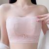 Strapless Bra for Women Anti Slip Gathered Anti Falling No Steel Ring Wrapped Strapless Bra Summer Thin Bra