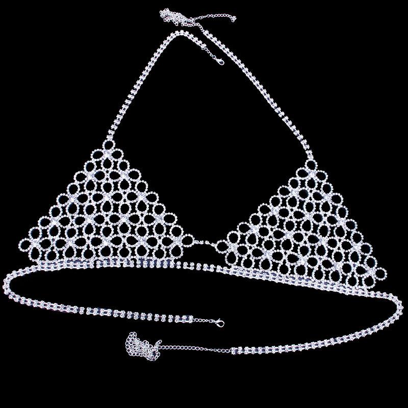 2022 Luxury Rhinestone Chain Crystal Sexy Underwear Set Thong Bikini for Women Belly Body Chain Jewelry Sexy