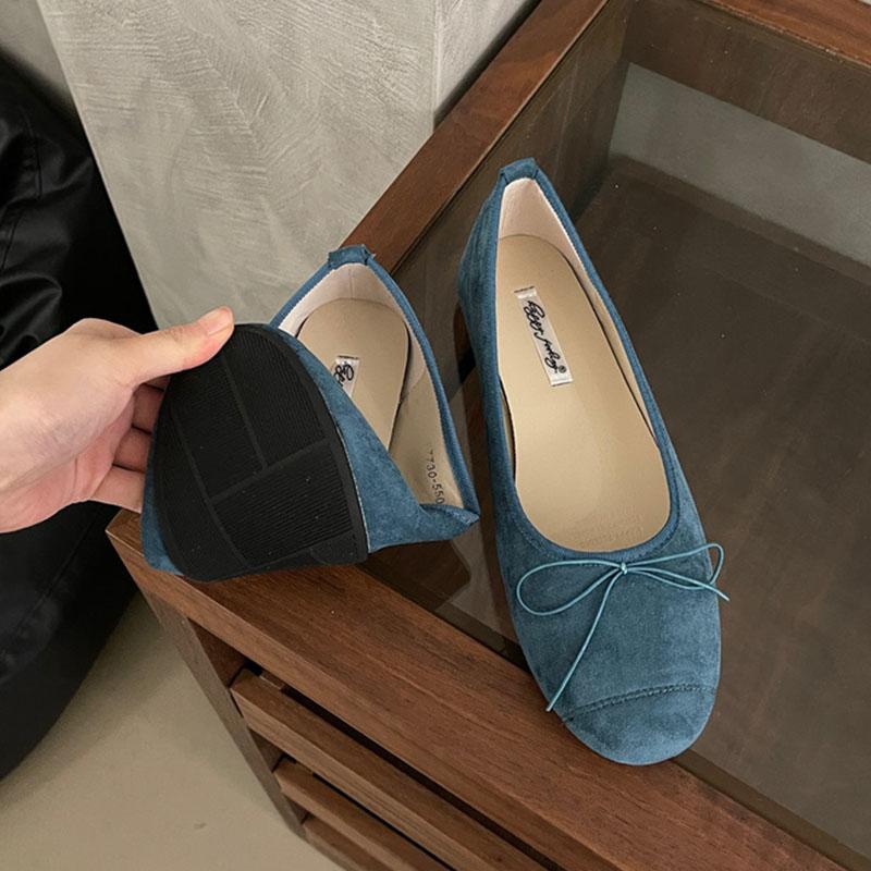 Mode Schuhe Runde Zehen Luxus Damen Ballerinas Tanzschuhe Damen Slipper Mode Schmetterlingsknoten Flache Damen Schuhe