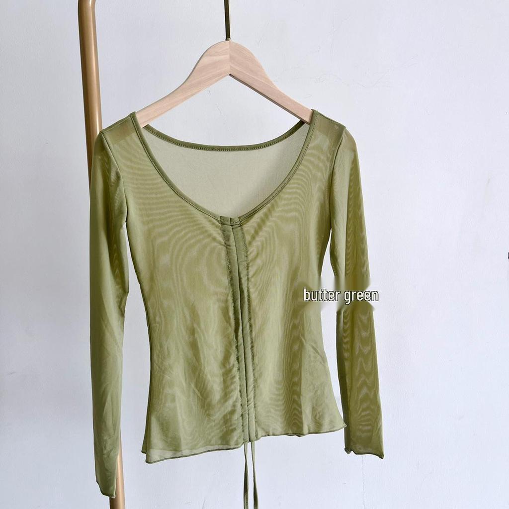 Bonnie Dancewear Women's Ballet Mesh Top - Short/Long Sleeve Body Shaping Outerwear for Gymnastics