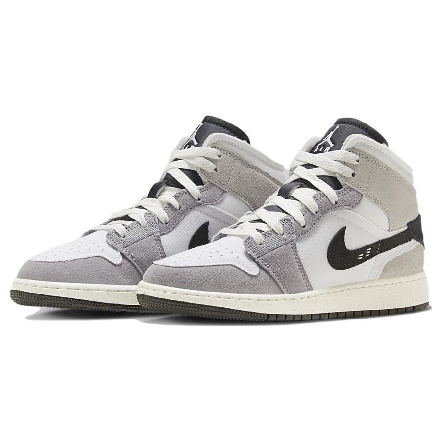 (GS) Air Jordan 1 Mid SE Craft 'Inside Out - Cement Grey' Kids' FD9091-002