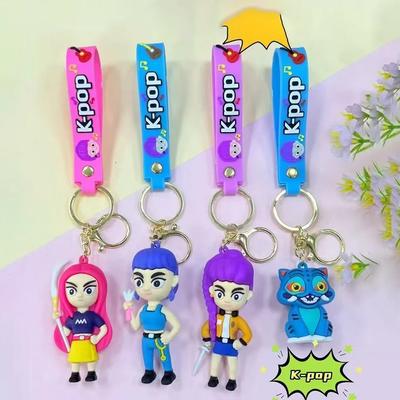 New KPop Devil Hunter Peripheral Widget Rumi Mira Zoe PVC Keychain Backpack Decoration Widget Accessories Toys