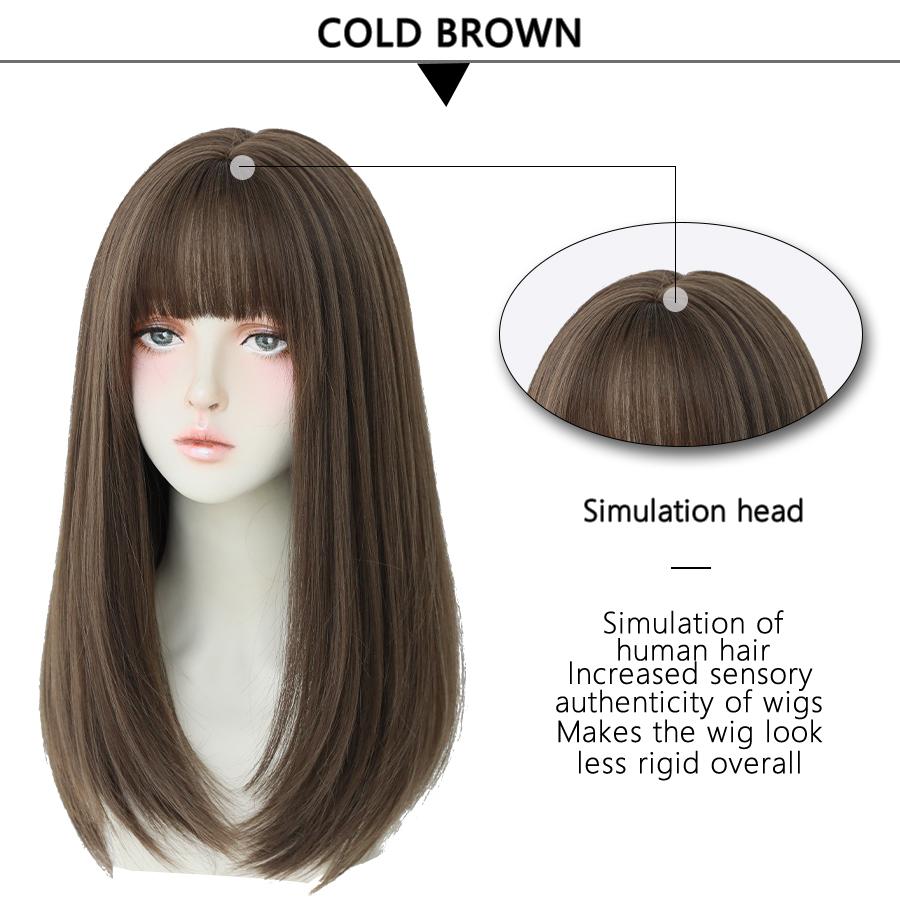 7jhh Wigs Long Straight Hair With Bangs Synthetic Wigs For Girls Latest Fashion Hairstyles Black Crochet Hair Ginger Wig