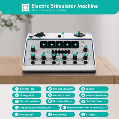 KWD808-I Machine Stimulateur d'Acupuncture Électrique Nerf et muscle Thérapie d'Électroacupuncture 6 Sorties Masseur EMS 500-1060hpa