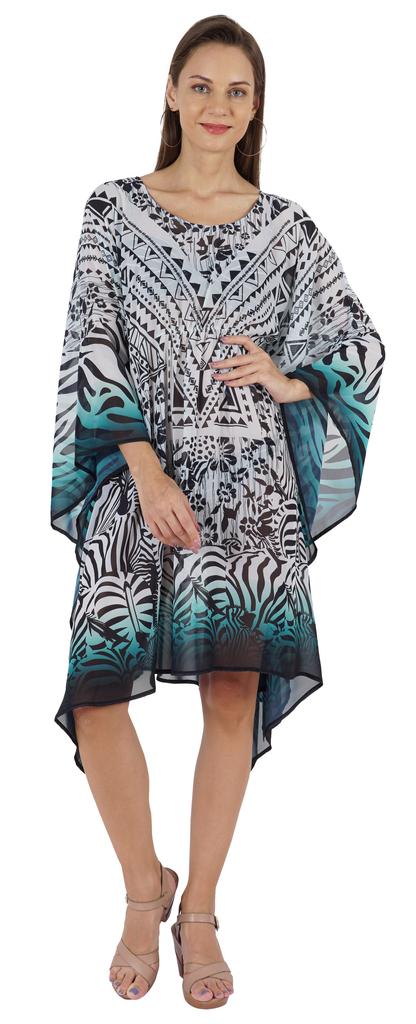 Moomaya Summer Bikini Cover Up Kaftan For Womens Sexy Sheer Swimwear Caftan Beach