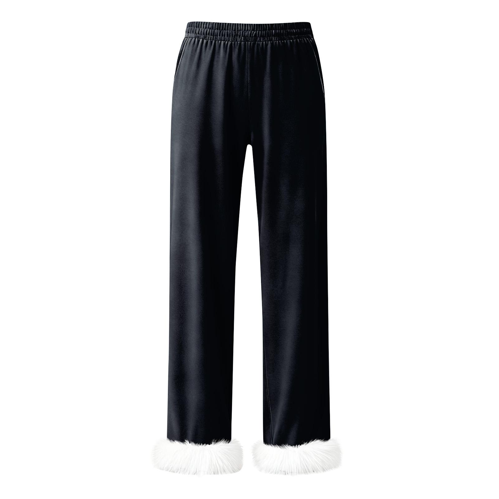 Women s fashionable casual color pants M синий