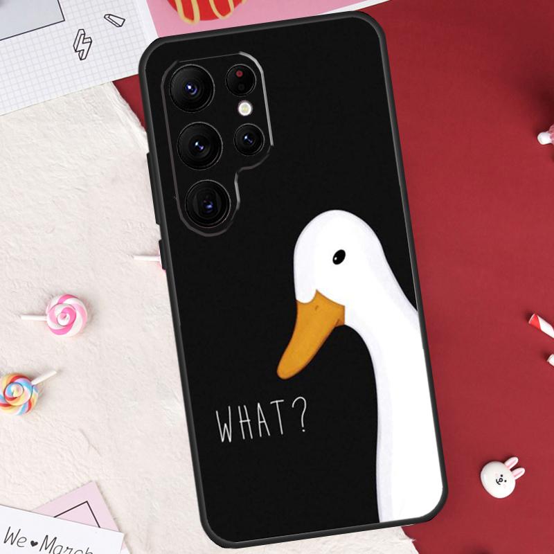 Cartoon Cute Goose Case For Samsung Galaxy S24 FE S20 FE S21 S22 S23 S25 S26 Ultra S10 Plus S25 FE Cover Shell
