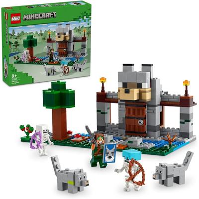 LEGO Minecraft Wolf Fortress Building Set 21261 for Kids Ages 8-10, Creative Toy for Boys and Girls