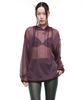 BADEE Mesh Boxy Hoodie Deep Purple