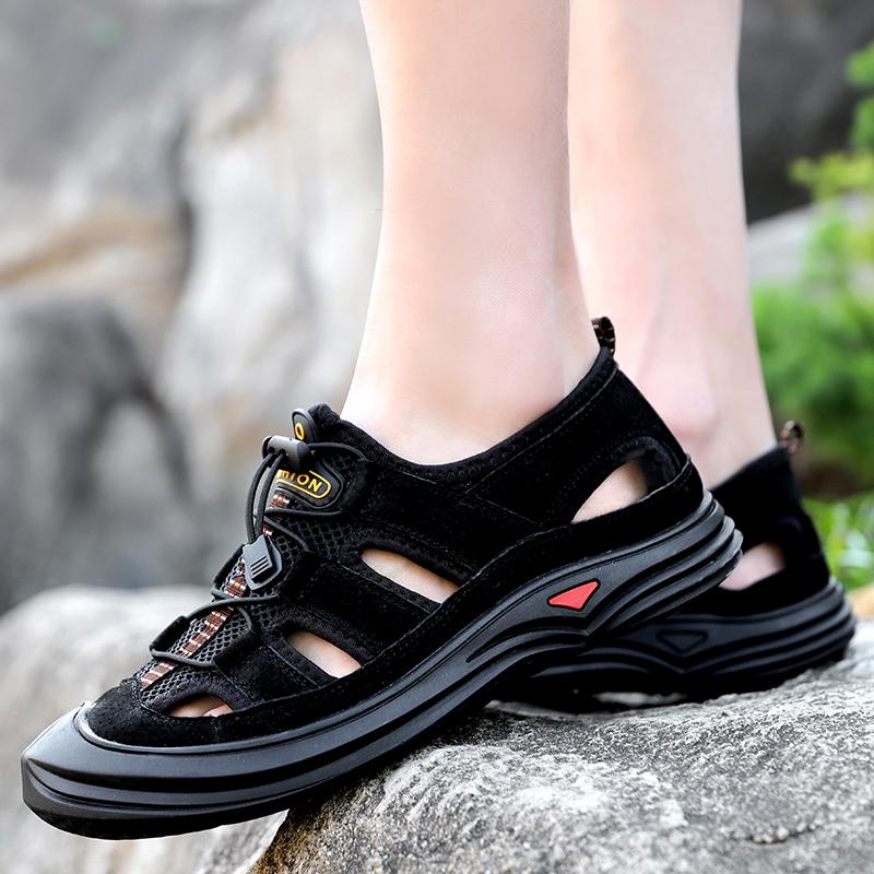 Fashion Classic Sandals Quick Dry Wading Aqua Shoes Men Soft Sole Summer Flats New Slippers Breathable Beach Shoes Outdoor Casual Shoes