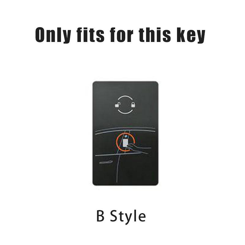 CPSSA1 Leather Car Smart NFC Card Key Case Fob Cover Protector Shell For Tesla Model 3 Model S Model X Model Y Keychain Accessories