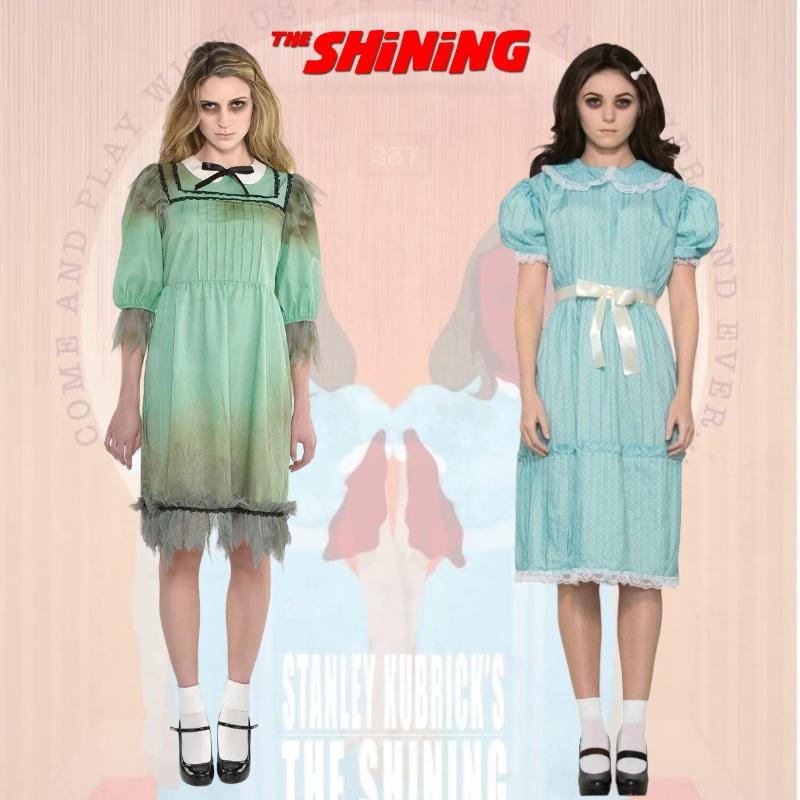 Clear River Sparkling The Shining Twin Girls Cosplay Costume For Halloween
