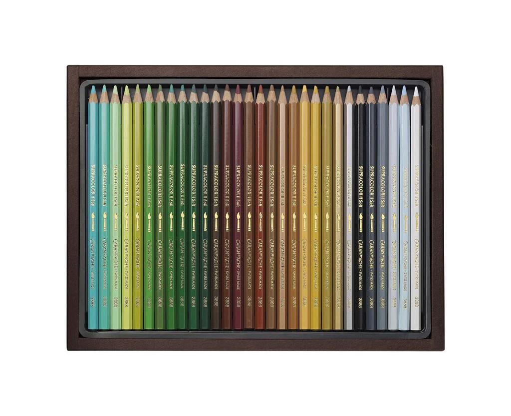 Caran Splat Color Soft 60 Colors Wooden Box Set d'Ache 3888-960