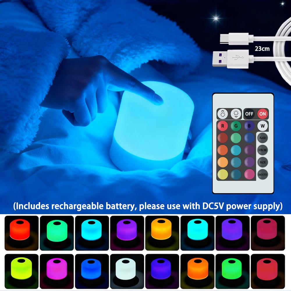 LED Nachtlicht Nachttisch dimmbar Aufladen Schreibtisch Nachtlicht Schlafzimmer Nachttisch Beleuchtung Dekoration Touch Lesen RGB Tischlampe