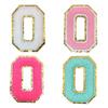 4Pcs Chenille Letters Patches Embroidery Iron On Letters Patch Appliques For Clothing Sticker Diy Accessories Large Size: 8.2Cm