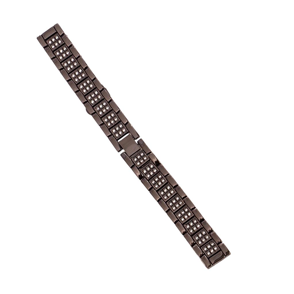 Edelstahlbänder Kompatibel mit Garmin Lily 2 Active/Classic Bling Strassstein Diamant Metallarmband Ersatzarmband