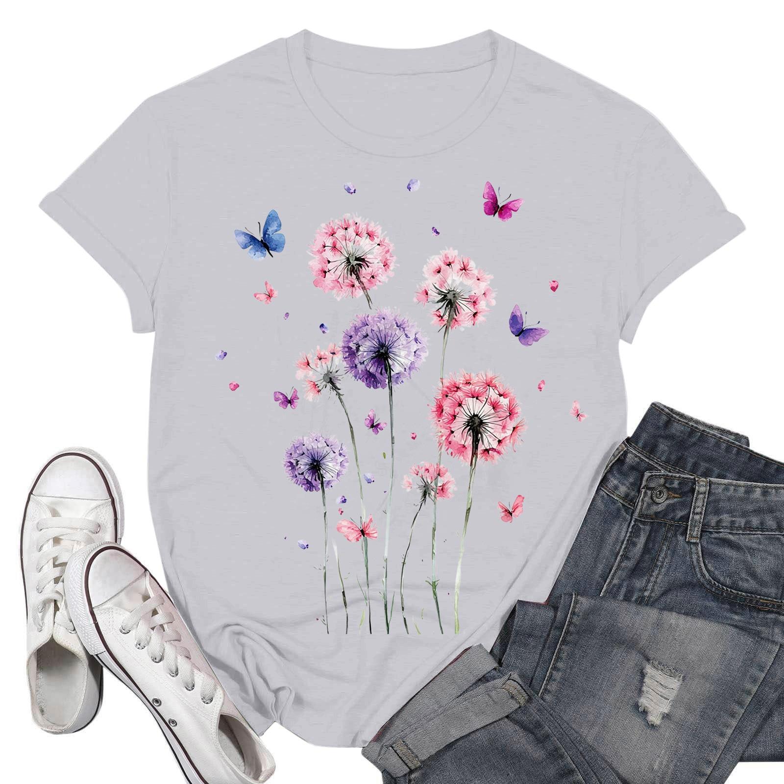 

Женские модные повседневные пуловеры с короткими рукавами и круглым вырезом с принтом M белый