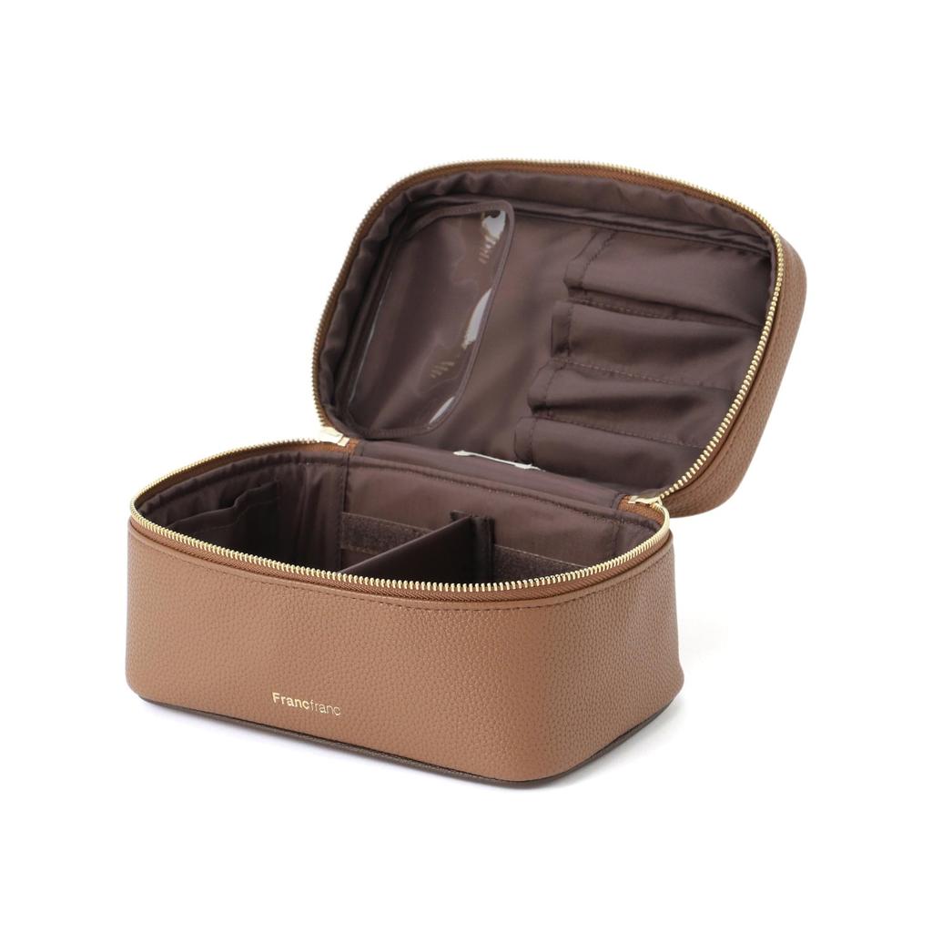 Francfranc Francfranc Vanity Brown Two-tone Pouch, Small,