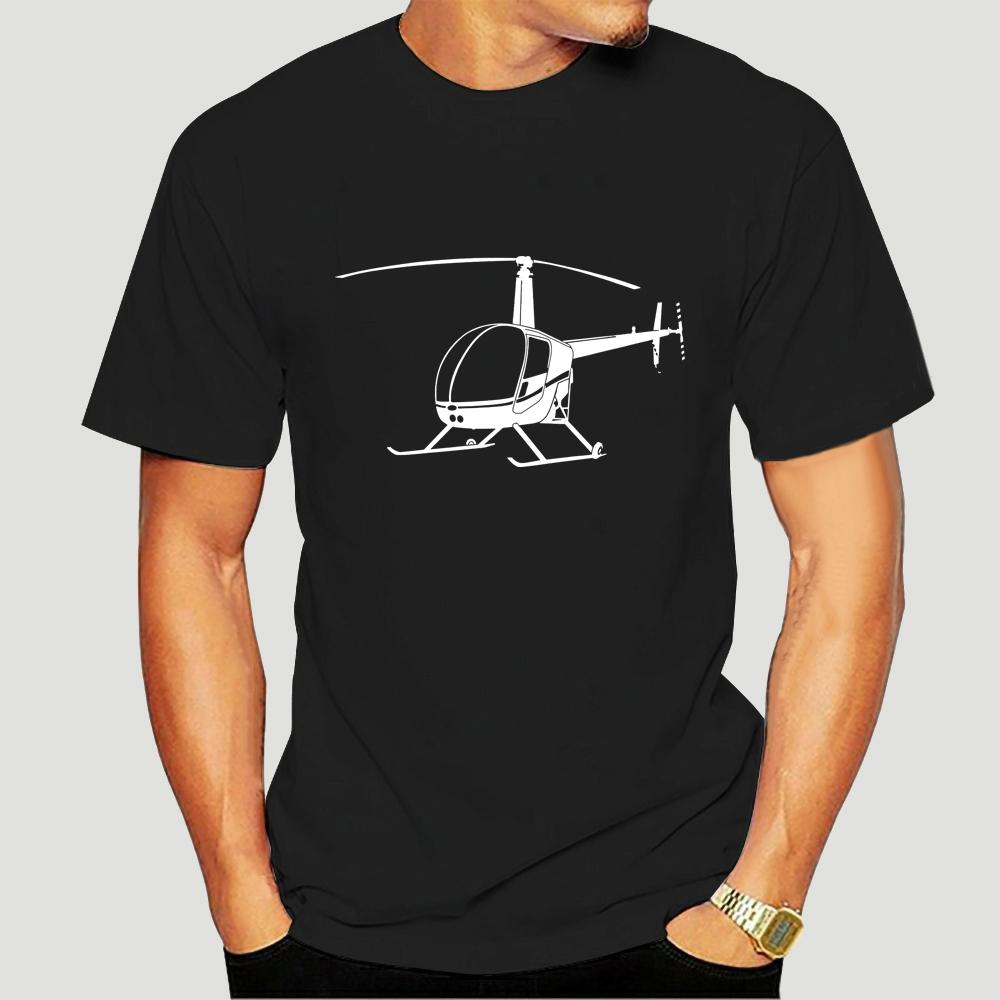 Creative Minimalist Helicopter Print Versatile T-Shirt Fashionable Comfortable Breathable Soft Casual Sports Short Sleeve Cotton T-shirt