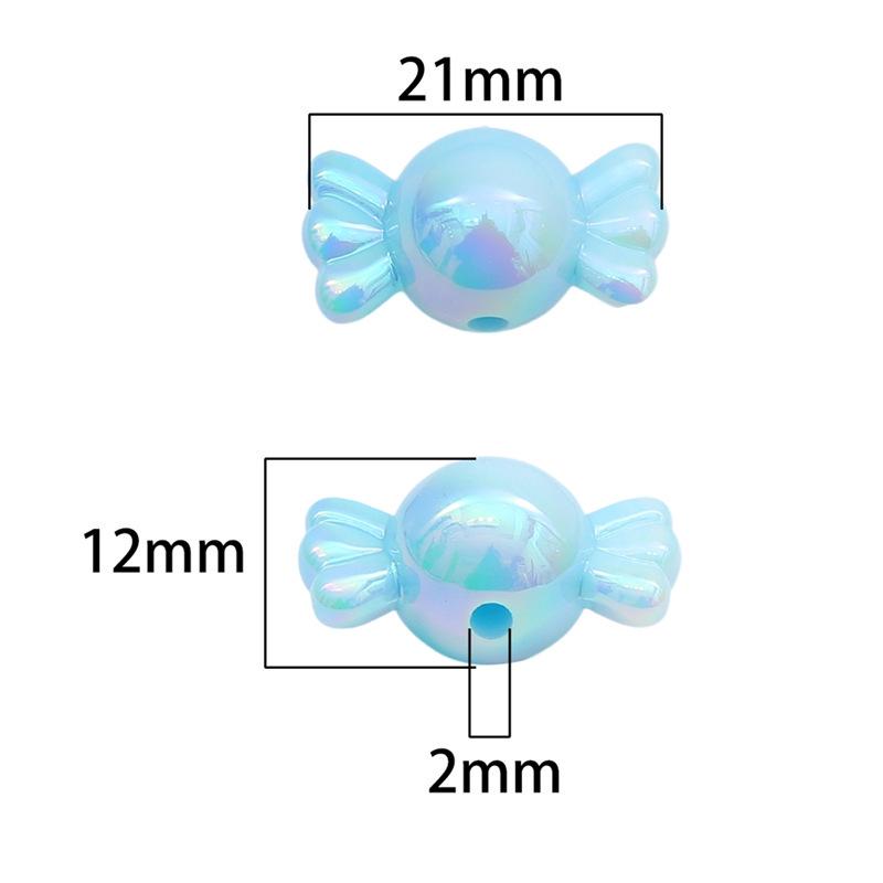 Gradient Plated Acrylic Beads for DIY Candy Bracelets, Necklaces, and Hand Chains.