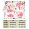 Pink Rose Flowers Printed Blanket for Sofa Bed Travel Camping Living Room Office Conditioning Blanket for All Seasons Gifts